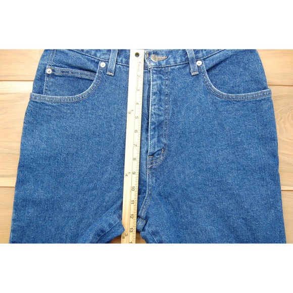 French Dressing Jeans Womens 12 Blue Denim Contour Easy Fit High Rise Tapered - Picture 8 of 13